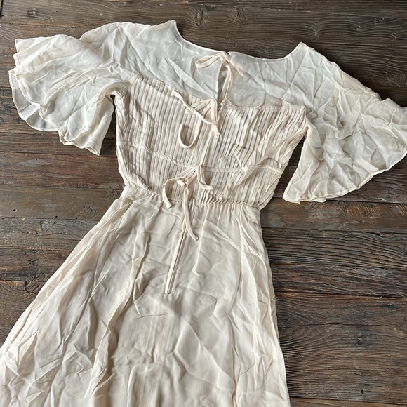 Vintage Albert Nipioni cream silk dress EVC - Picture 9 of 13